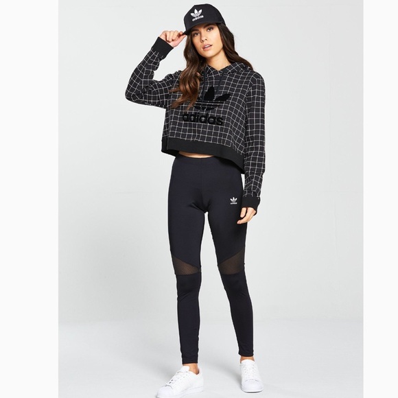 ADIDAS ORIGINALS CLRDO Windowpane Logo Hoodie - Picture 3 of 8